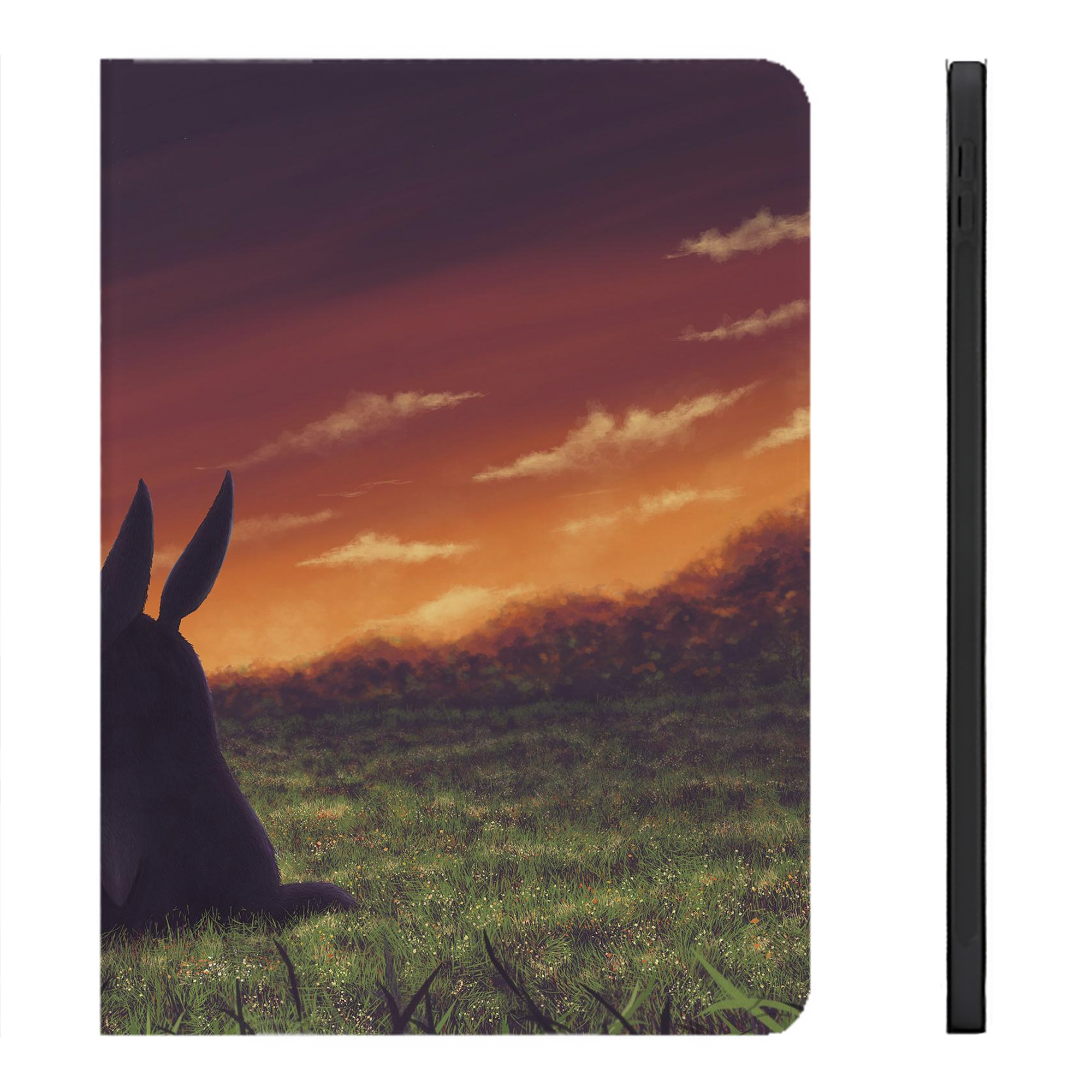 （画像用） となりのトトロ 草壁メイ 草壁サツキ My Neighbor Totoro Satsuki Kusakabe Mei Kusakabe IPadケース ペンホルダー付き ブックスタイルデザイン